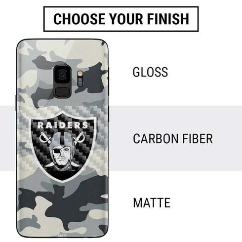 NFL Las Vegas Raiders Camo Galaxy S9 Skin